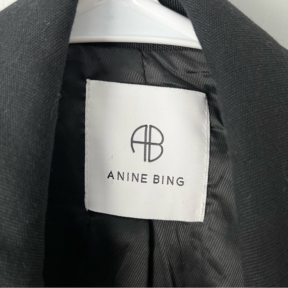 ANINE BING Oversized Double Breasted Classic Wool Kaia Blazer in Black Sz XS - Picture 4 of 9